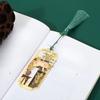 Chinese Style Cat Brass Bookmark Tassel Pendant Book Clip Metal Pagination Mark Student Gift Stationery School Office Supplies