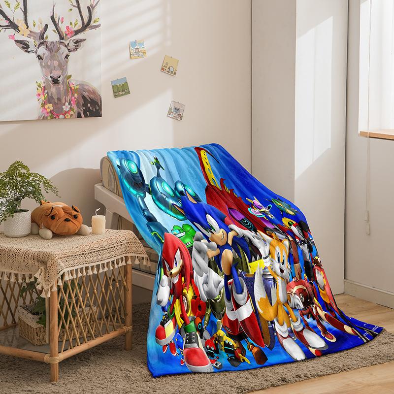 Cartoon Sonic Series Double-Sided Flannel 3D Digital Printing Blanket Blanket