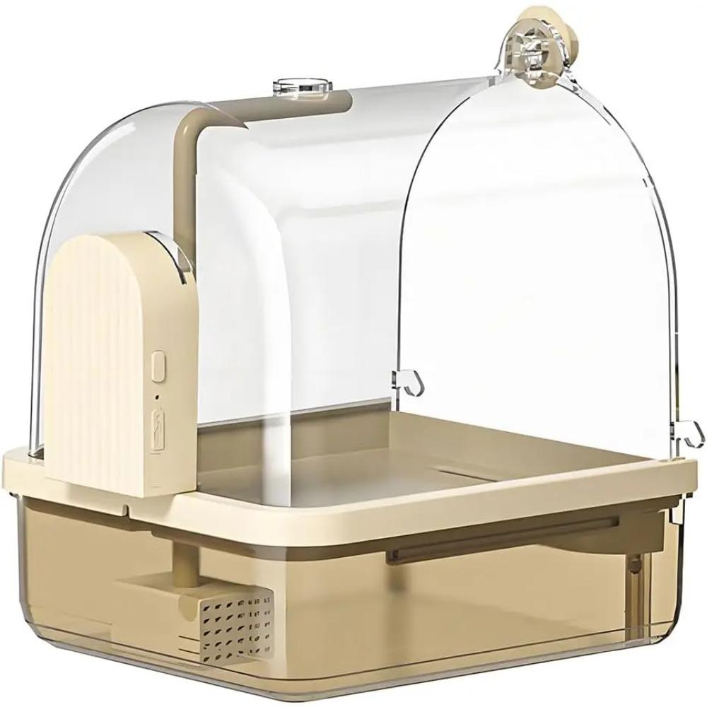 Smart Auto Sensing Water Circulation Bird Bath for Cages Hanging Parakeet Shower Bird Cage Bathroom Accessory Peony Bath Box