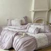 2026 Spring/Summer French Pure Cotton Double-Layer Gauze Lace Bedding Set