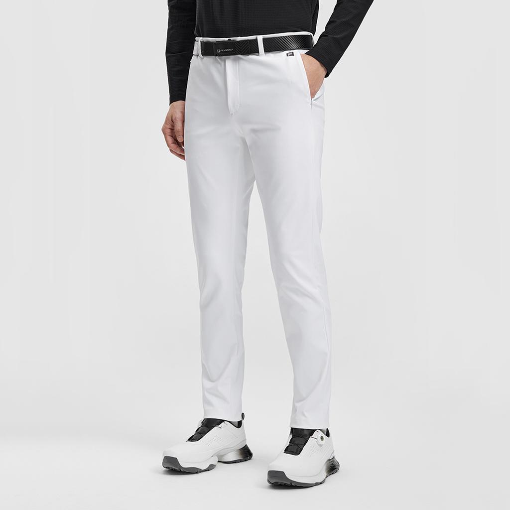Fila Golf Series Fashion Classic Simple Sports Comfortable Versatile Woven Straight Leg Casual Pants Men Bottoms Jade-White A11M615803FWT