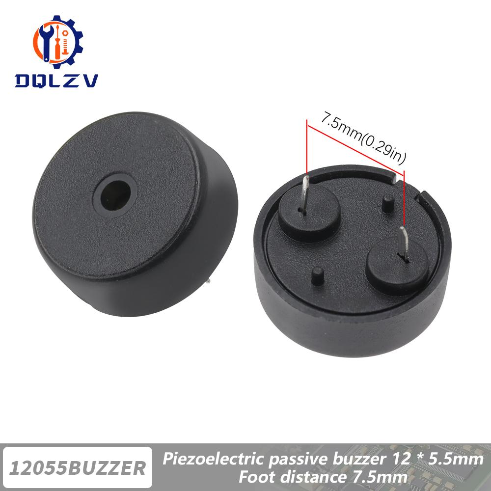 1255 passive piezoelectric buzzer 12*5.5MM pogo pin ETC environmental protection buzzer 4K HZ frequency Connector 10PCS