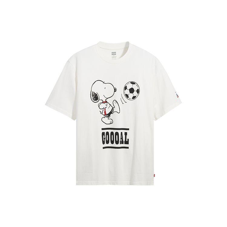 

Футболка с круглым вырезом Levis X Peanuts Graphic, мужская, белая 86275-0011