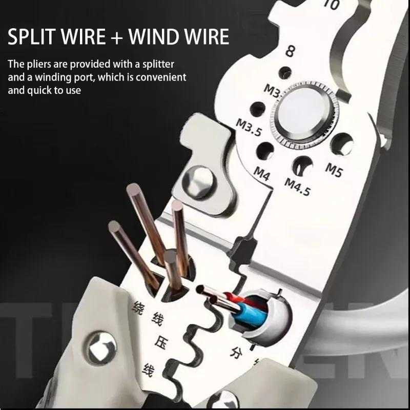 21 in 1 Wire Stripper Multi-function Adjustable Electrician Special Tool with Non-slip Scissors for Household Hardware