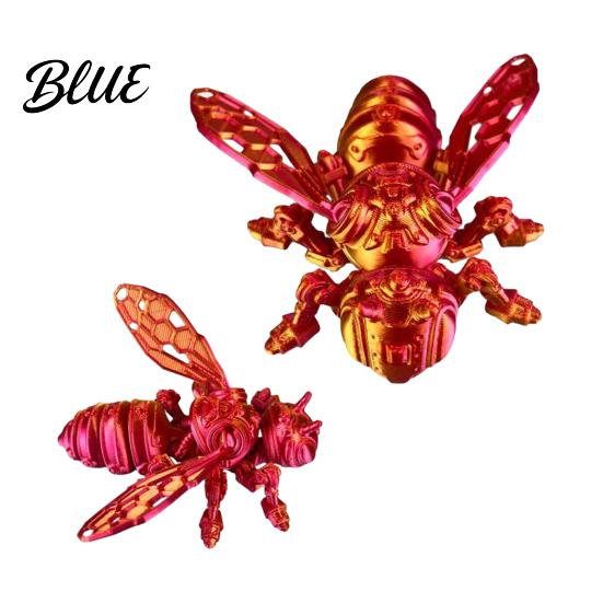 Figura di Ape da Collezione Figurine Meccanica Stampata in 3D Ornamento Calabrone con Giunti Mobili Giocattolo Vespa Articolato Giocattolo Fidget Decorazione Insetto