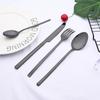 36Pcs/6Sets Mint Gold Cutlery Set Mirror Stainless Steel Flatware Knife Dessert Fork Tea Spoon Dinnerware Kitchen Restaurant Tableware