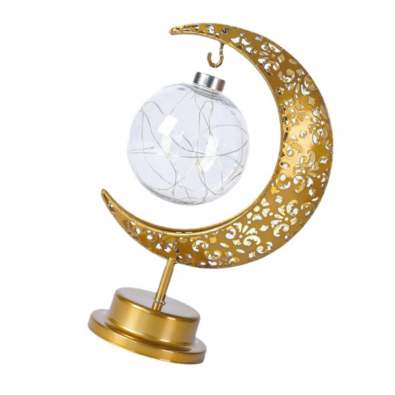 

Настольная лунная лампа Железный ажурный узор Светодиодный подвесной Ночник в форме луны Декоративные шары