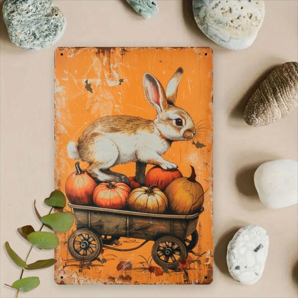 Funny Pig in Meadow Metal Tin Sign Wall Decor 20x30cm