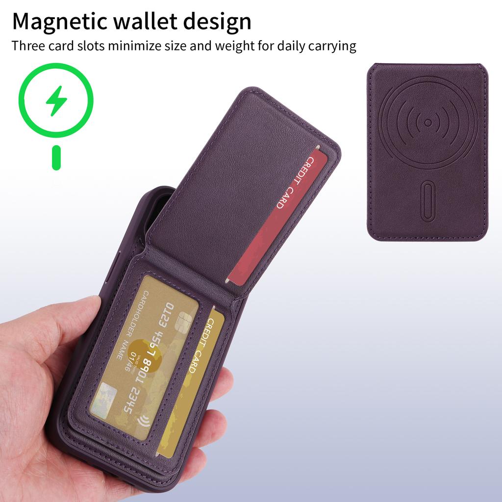 2 in 1 Detachable Card Solt Magnetic Wallet Leather Case For Samsung S25 Ultra S24 Plus S23 S22 S21 A06 A16 A35 A55 Vertical Bag