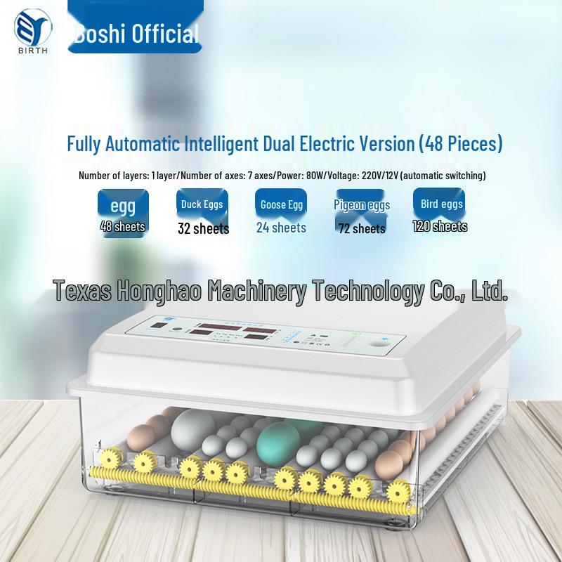 Automatic Mini Egg Incubator: Intelligent Temperature Control for 6-176 Eggs