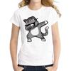 Cute And Fresh Style Unicorn Print T-shirt Cotton Short Sleeve Pullover For Women