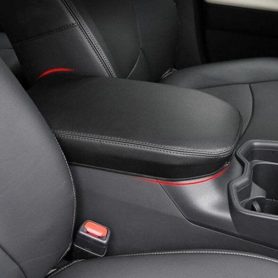 For 2019-2024 Toyota RAV4 Black Central Armrest Box PU Leather Pad Cover Trim 1x