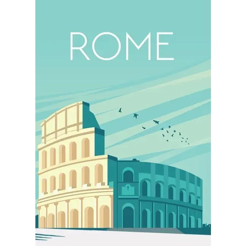 Vintage Travel Posters Canvas Print Miami Beach Illustrated Wall Art for Living Room Decor Europosters Collection Home Decor