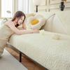 Verdicktes Fleece Sofakissen Winter Warm Sofasitzkissen Vollbezug Rutschfester Sofabezug Bezugstuch Handtuch