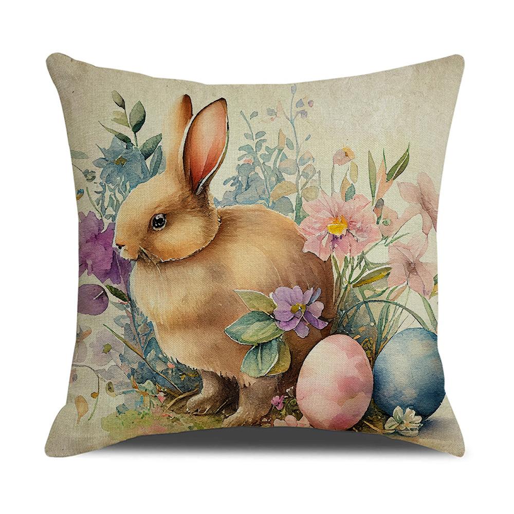 

Новая пасхальная наволочка Весна Популярная Ретро Кролик Декоративная подушка Чехол для подушки для дивана 45 * 45Cm (excluding pillow core)