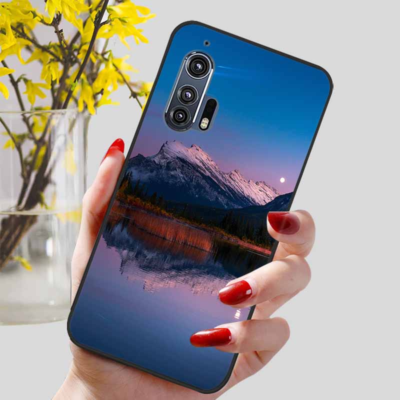 For Moto Edge Plus 2020 Case 6.7'' Flowers Soft TPU Beautiful Phone Cases for Motorola Edge+ 2020 Protect Silicon Bumper Cover