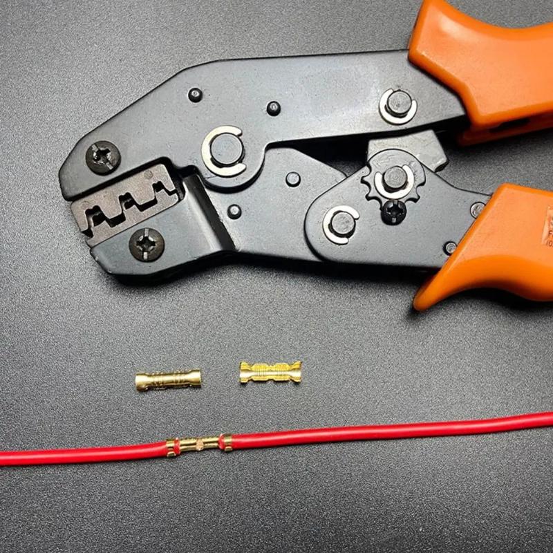 50/100/200pcs Gold Color Teeth Fascia Terminal Terminal Line Cold Terminal Connectors Cold Inserts Wiring Tab