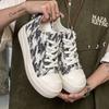 Fashion 2025 New Low Cut Canvas Casual Shoes Sports Fashion Trend Men's Shoes Niche Design Thick Soled Height Increasing Chunky sneakers
