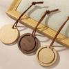 2 Round Wooden Automotive Air Fresheners Firm Wax Or Walnut For Sophisticated Look