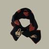 Love Rabbit Wool Scarf Women's Winter Long College Style Korean Version Warm Cartoon Knitted Neck Protector Versatile Scarf