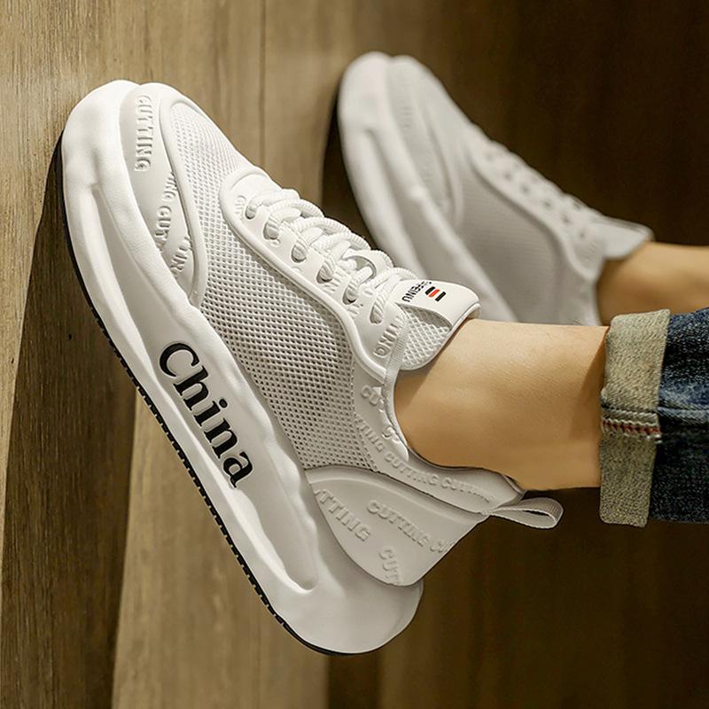 Mesh shoes summer mesh breathable thin heightening sports dad shoes