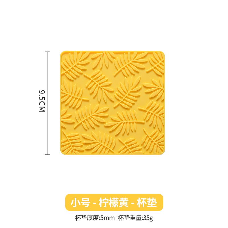 Nordic Leaves Coasters Silicone Insulation Coasters Pot Mats Thick New Dining Table Heat-proof Bowl Mats Plate Mats
