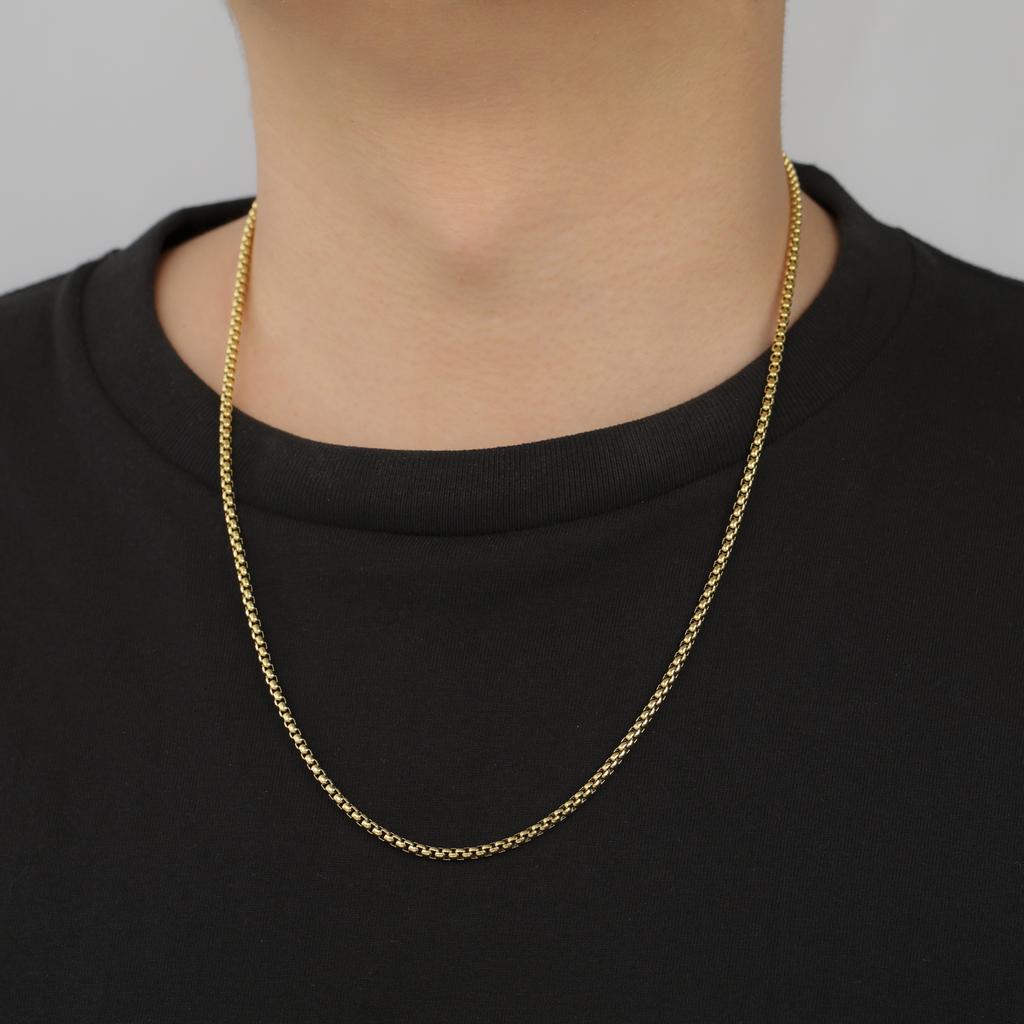 Cazador Punk Box Chain Necklaces for Men Women Stainless Steel Jewelry 2-7mm Width Chains Party Birthday Gift Wholesale 2026