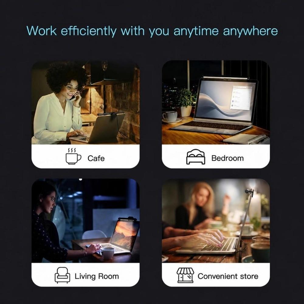 Adjustable Brightness Monitor Light Bar 3 Color Temperature LED Task Lamp  Work From Home