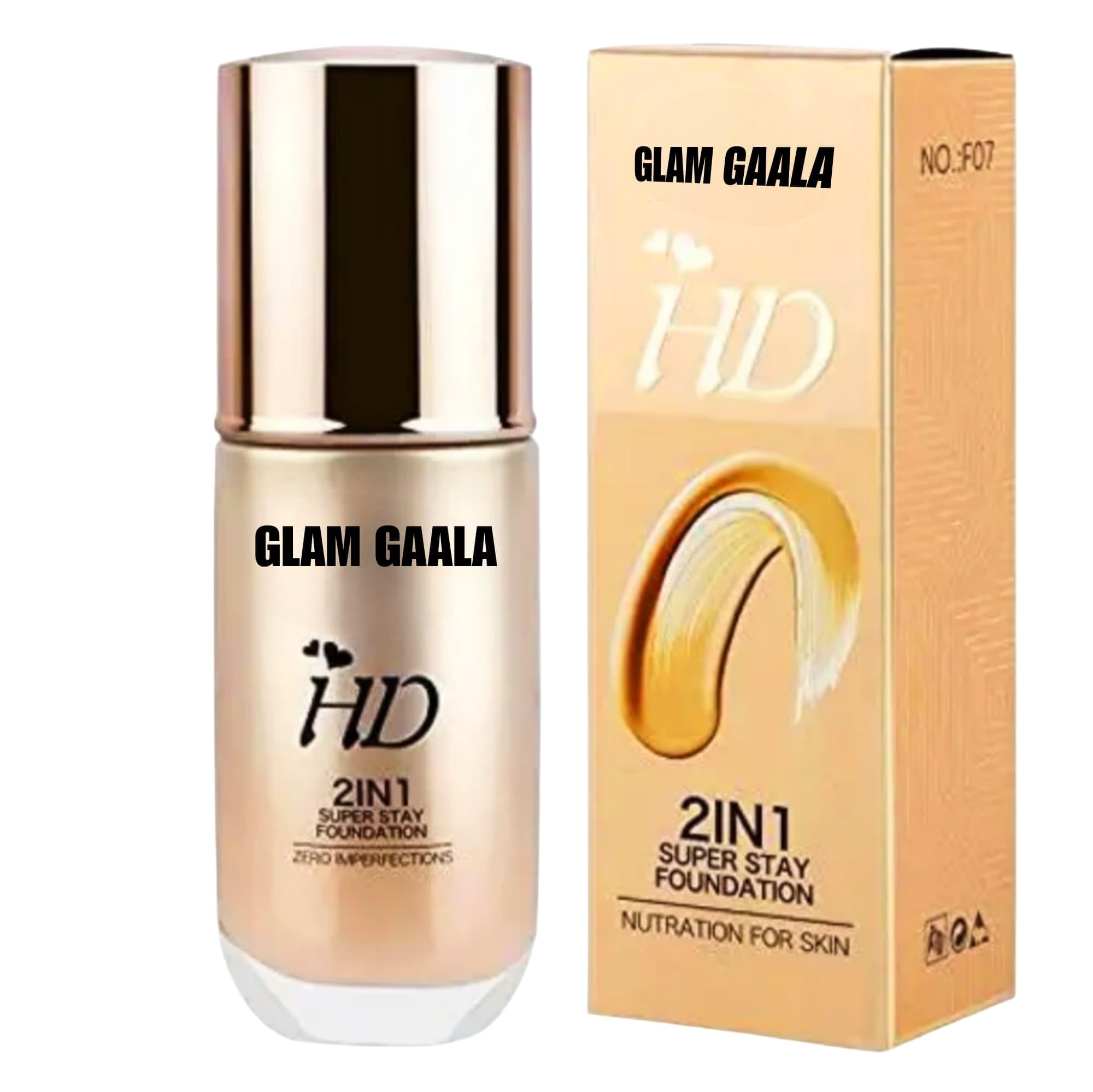 

Glam Gaala HD 2-в-1 Super Stay Тональная основа, Ноль несовершенств, Питание кожи