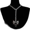 Xiaomi Gothic Personality Punk Necklace Long Gothic Bat Pendant Necklace Exaggeration Sweater Chain Jewelry Halloween Party Accessories