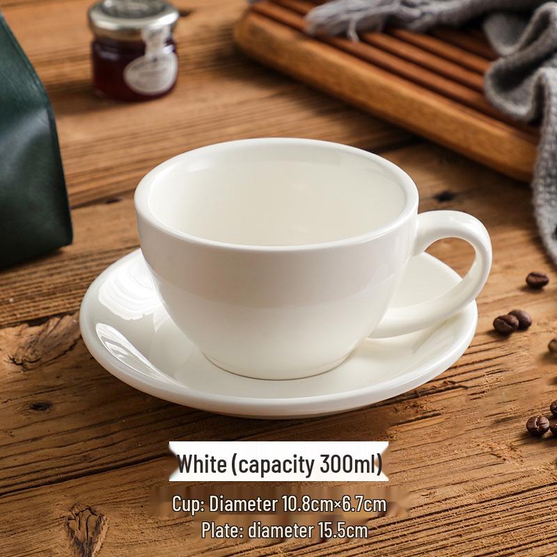 

Большой керамический набор чашек для капучино и латте 300 мл - Дизайн Яичный цветок 300ml