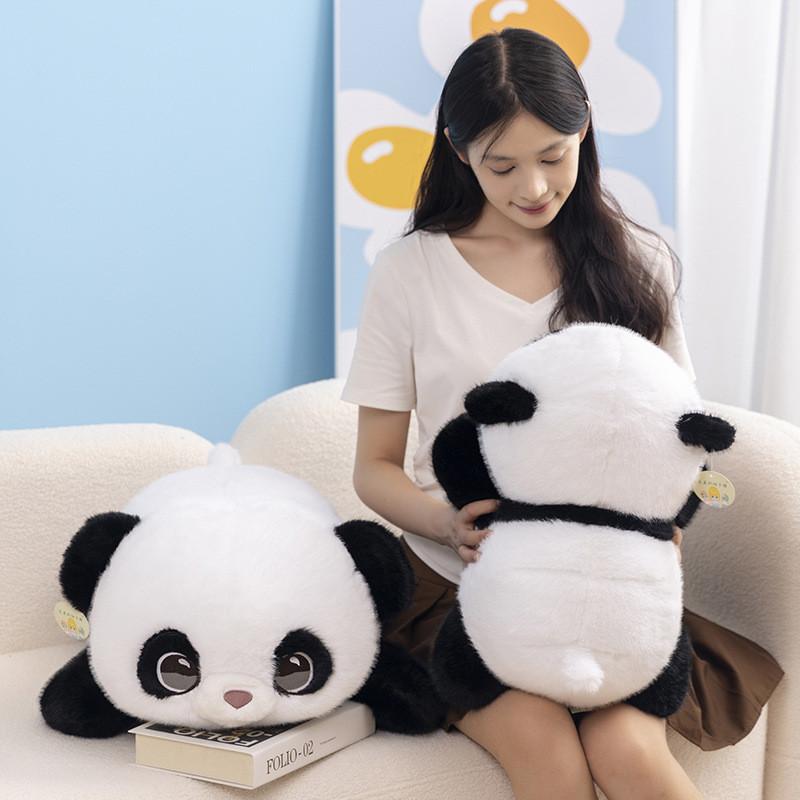 Cuddly And Lovable Panda Plush Toy With Short Fur Ideal For Kids Bedroom Decor
