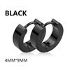 Fashion Black Hoops Earring for Men Geometric Rectangular Hexagon Triangle Pentagram Square Hoop Earring Women Jewelry