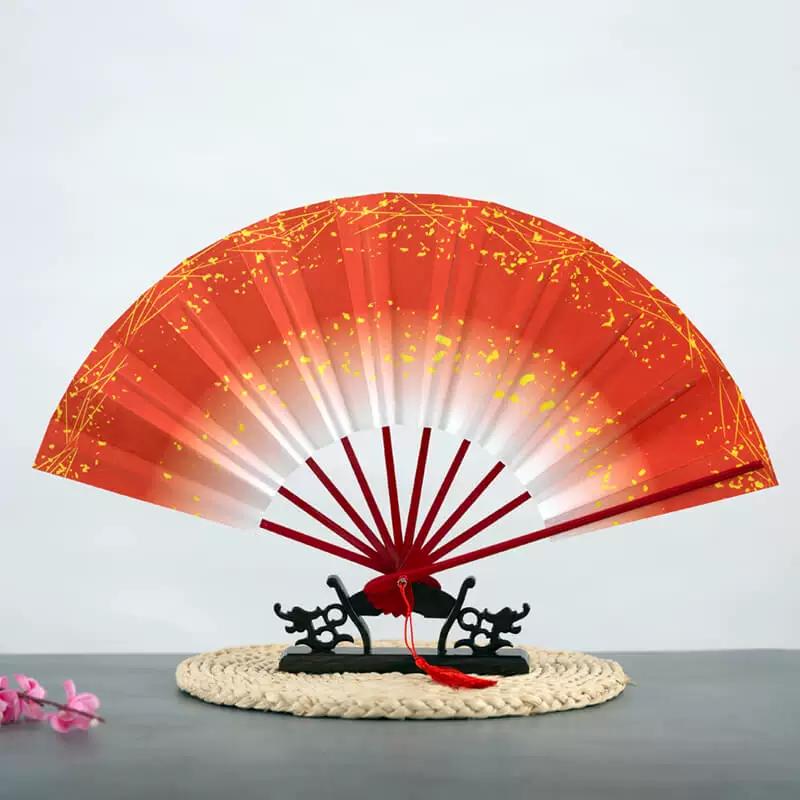 Cosplay Dance Props: Japanese-Style Folding Fan with Ten Ribs, Bat-Shaped Fan, Suitable for Dance and Performance
