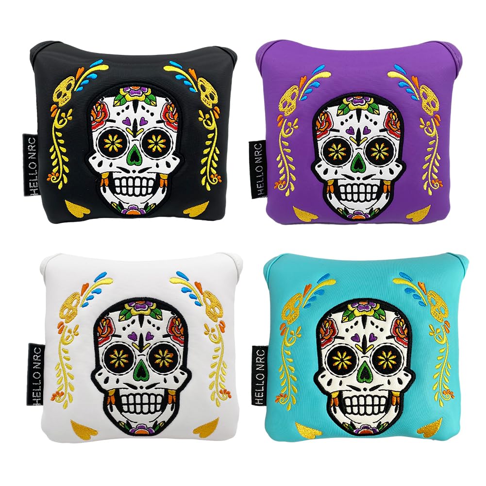 

Чехол для паттера, чехол для молотков с магнитом, совместимый с TaylorMade Spider Cameron Odyssey Mexico Mexico Skull (Белый, Квадратный) белый