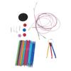 9 Pairs Circular Knitting Needle Set 3.5‑8mm Colorful Square Aluminum Circular Knitting Needles with 40‑100cm Cables