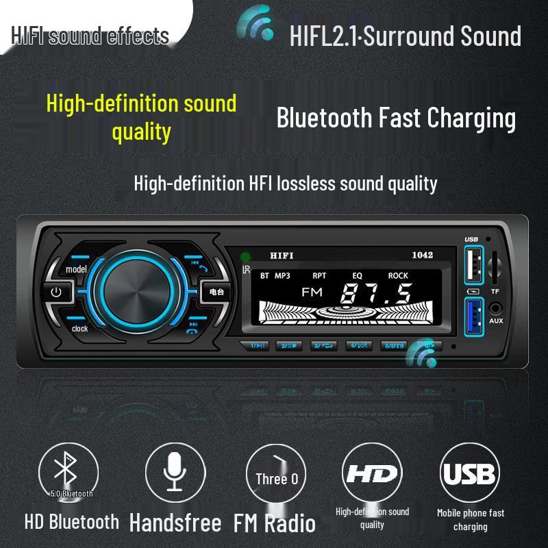 Universal Bluetooth Car Audio System with Smart Voice Control