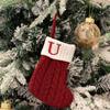 Snowflake Stocking Embroidered Paw Print Stocking Holiday Home Decor Ivory Christmas Stocking Ornament For Gift Wrapping Holiday