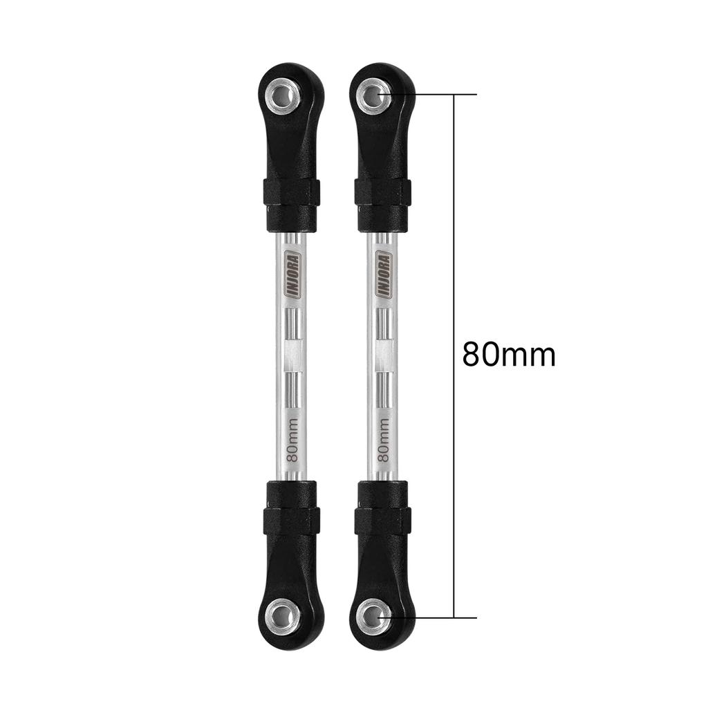 Injora Stainless Steel Builders Links With Rod Ends For 110 Rc Crawler Car