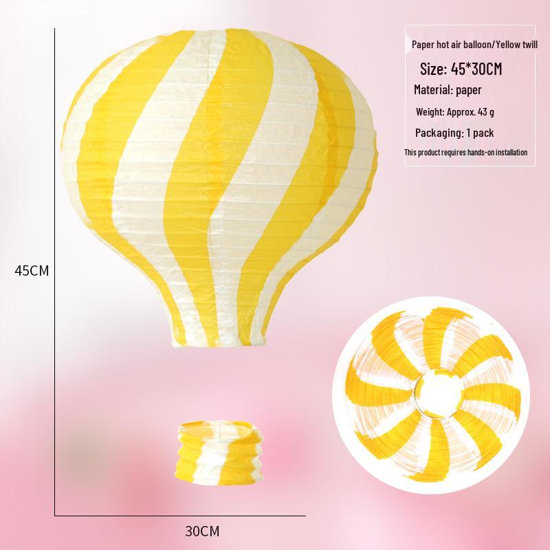 Back-to-School, Mid-Autumn Festival, National Day Hanging Hot Air Balloon Paper Lantern for Ceiling Decoration