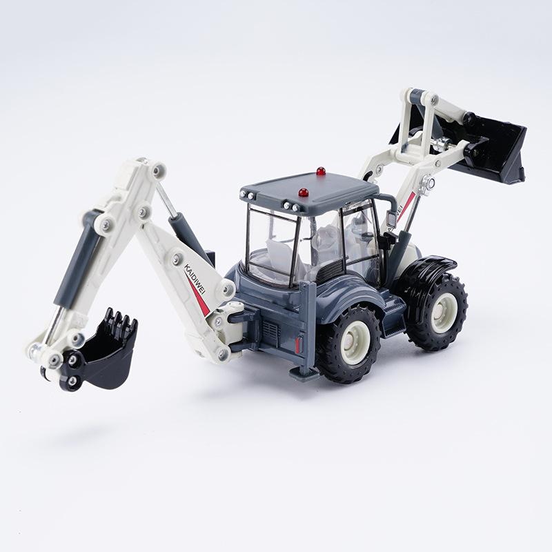 1/50 Legierung Bagger Modell Diecasts Fahrzeuge Schaufellader Hohe Simulation Gabelstapler Bulldozer Baggerlader LKW Spielzeug Für Jungen gray