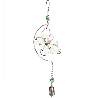 Butterfly Wind Chimes Luminous Wrought Iron Decoration Balcony Pendant White Boxed