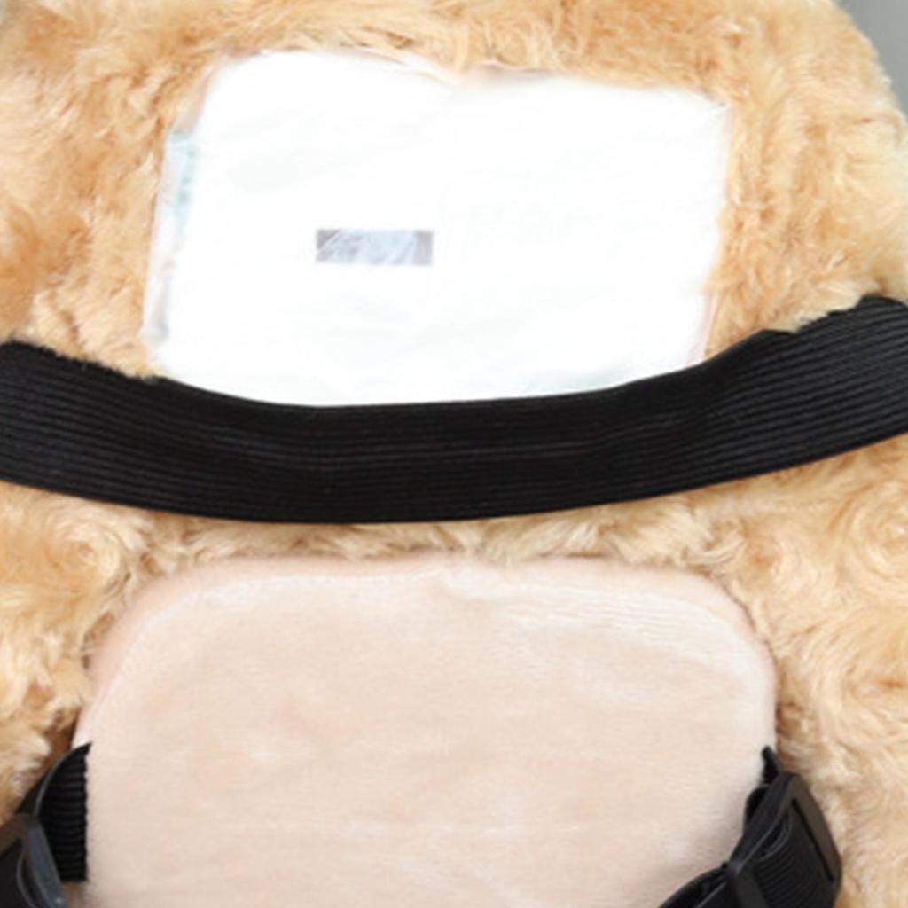 Car Trash Can Plush Bear Waterproof Storage Organizer Vehicle Trash Can Car Tissue Dispenser For Truck SUV Sedan RV Automotive