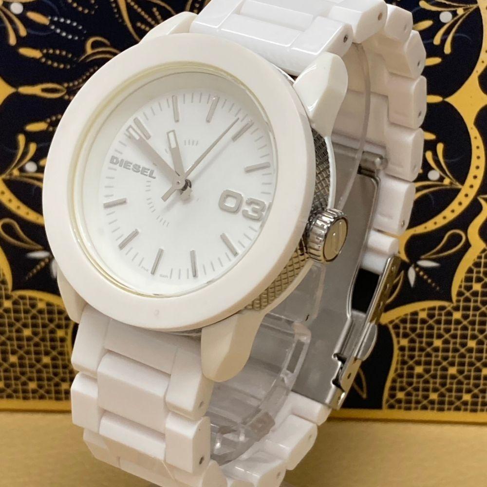 Used [Men's Watch] DIESEL DZ-5262 Quartz White Dial White Date QZ [874-30110]