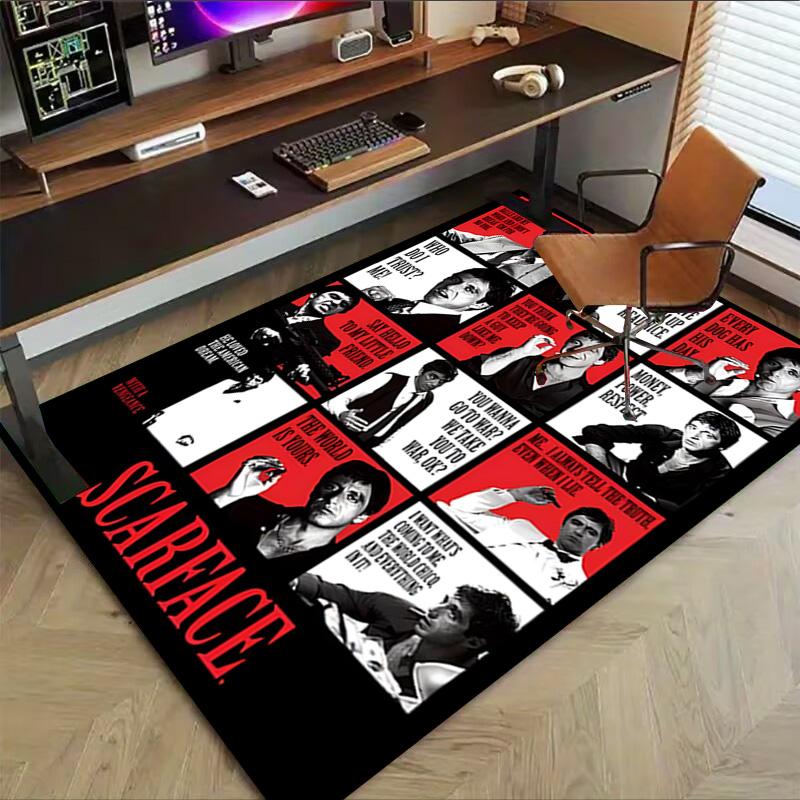 Scarface Power Corruption Carpet For Playroom Bedroom Living Room Sofa Home Decorkids Game Area Rug Nonslip Floor Mat