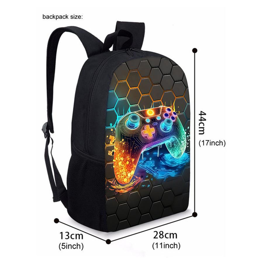 Astronaut Three Piece Set Knapsacks for Male Plus Girls Best Gifts 2D Flat Comic School Knapsack for Youth With Premium Quality Materials