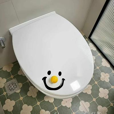 Yeni Tuvalet Kapağı Yaratıcı Plastikler Gülümseyen Ev Tuvalet Kolu Kir Önleyici Kapak Kaldırma Cihazı Banyo Dekorasyon Aksesuarları