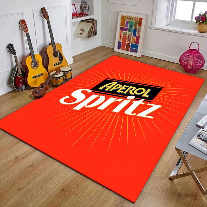 Aperol Spritz Polyester Carpet, Soft Indoor Mat for Office Chair, Living Room, Computer Desk - Decorative Home Office Rug Design