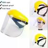 Tagliasiepi da Giardino Debcespugliatore Casco di Sicurezza Cappello con Maschera a Rete Integrale per Abbattimento Tagliaerba Protezione Forestale