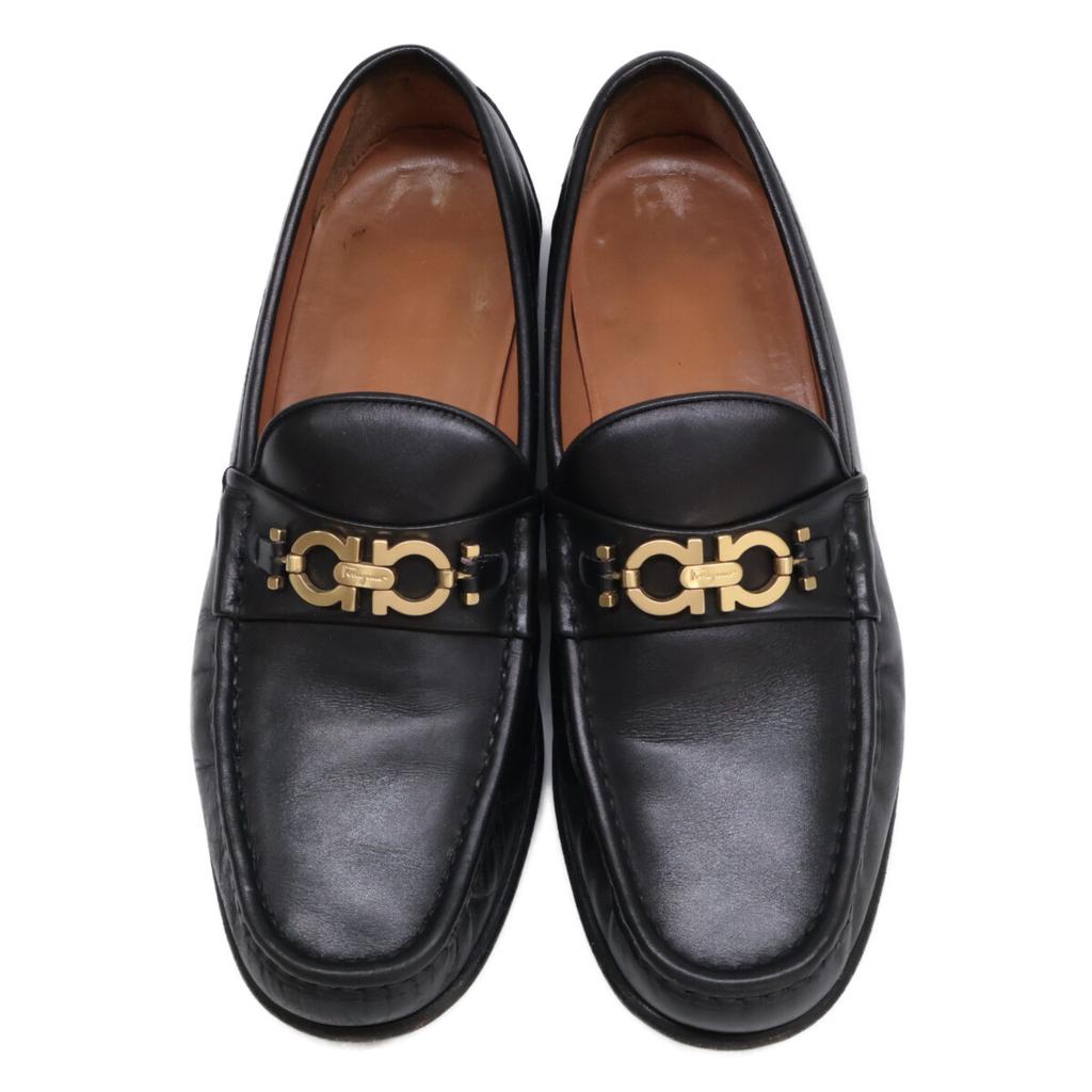 Salvatore Ferragamo UR32981 FIRENZE 20 Gancini Bit Loafers Shoes 9EE blackUsed